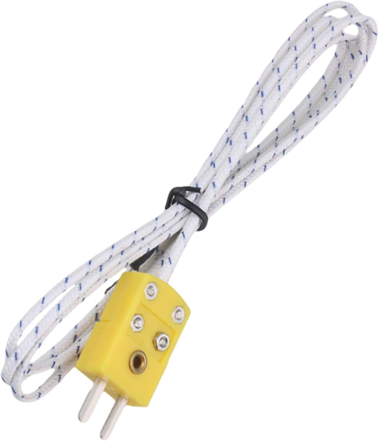 CNBTR Metal 1 Meter K-Type Measuring Thermocouple Probe Sensors with K Type Mini Connector Set of 5