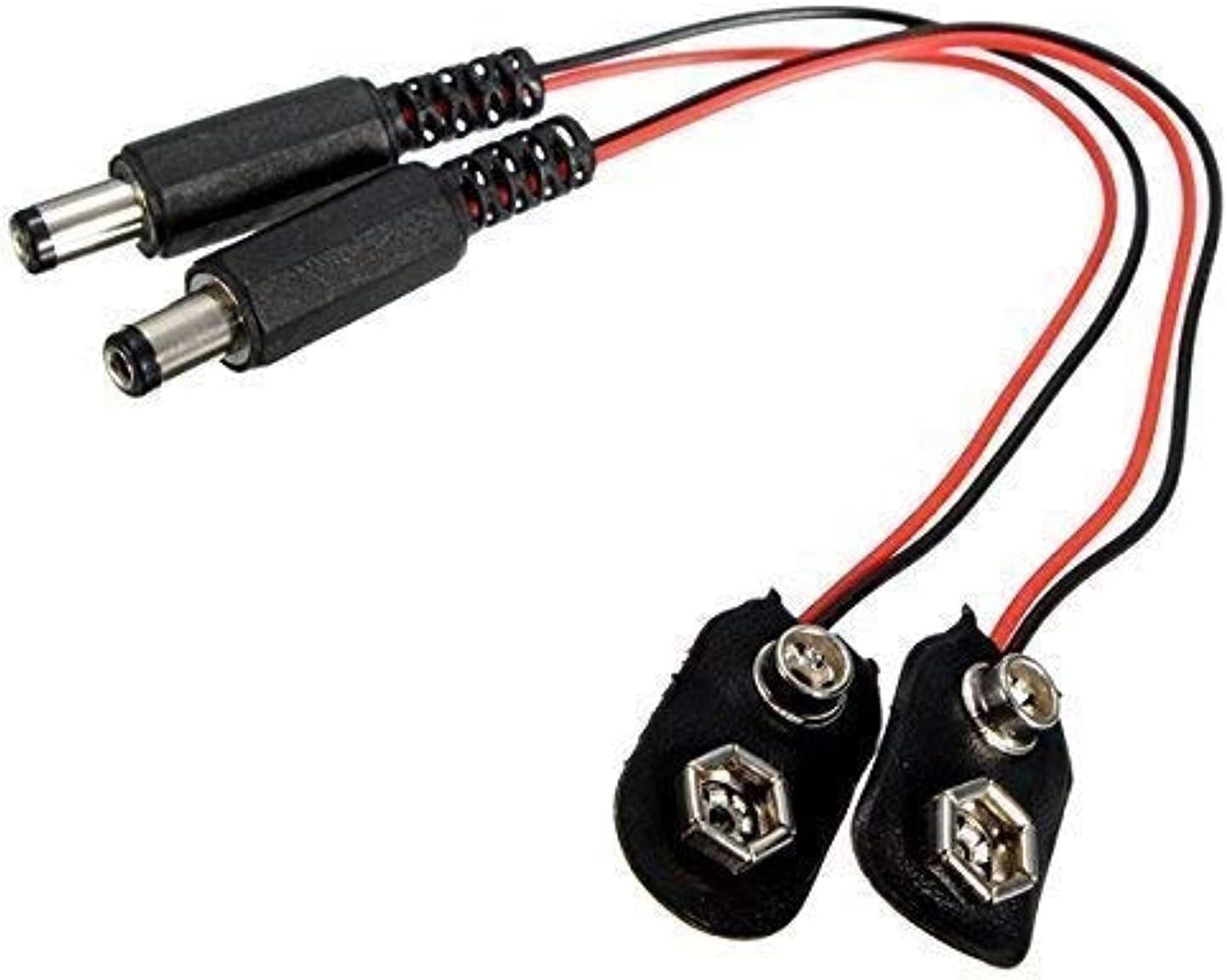 UIOTEC 9V Battery Buckle Snaps Power Cable Clip Connector 2.1Mm Dc Jack Plug for Arduino (2Pcs) **