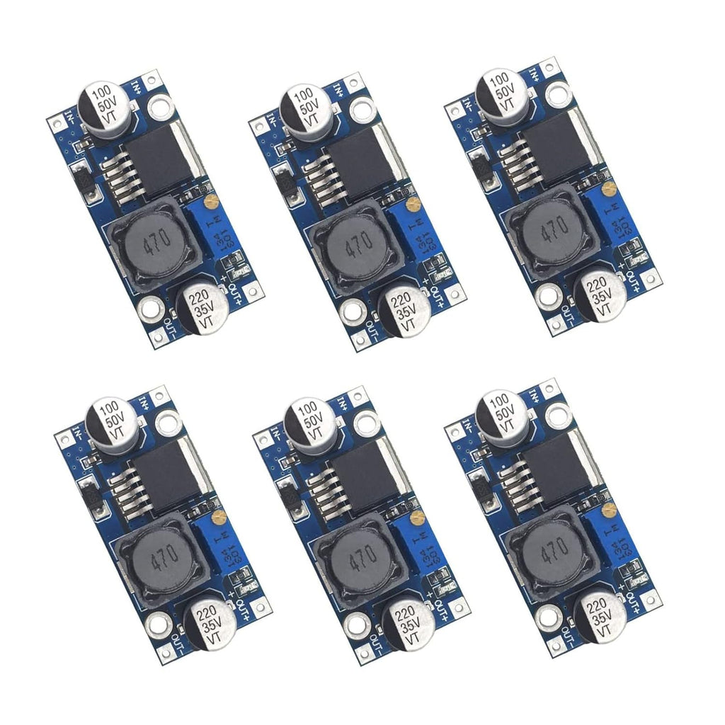 6 Pack LM2596 DC to DC High Efficiency Voltage Regulator 3.0-40V to 1.5-35V Buck Converter DIY Power Supply Step Down Module